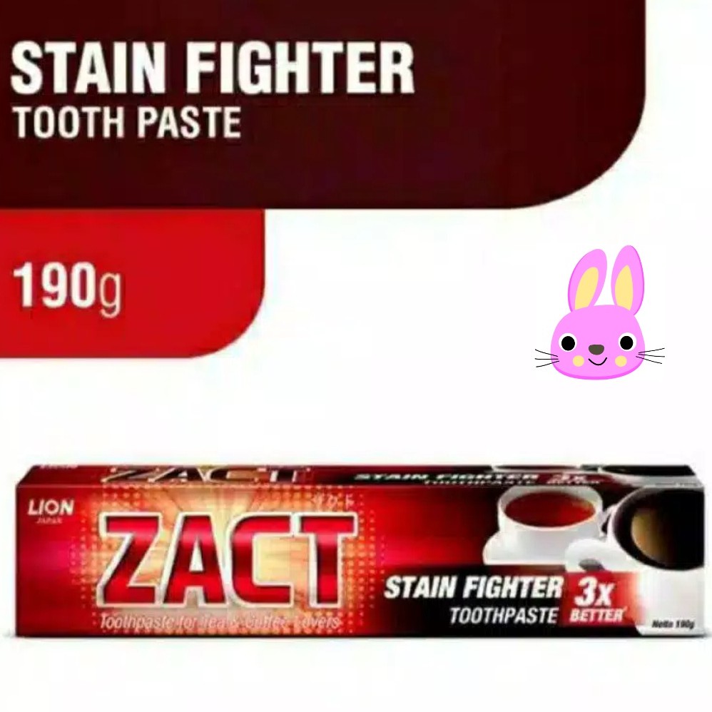 ZACT odol 190 mL pasta gigi pecinta kopi stain fighter tooth paste hitam (no.176)