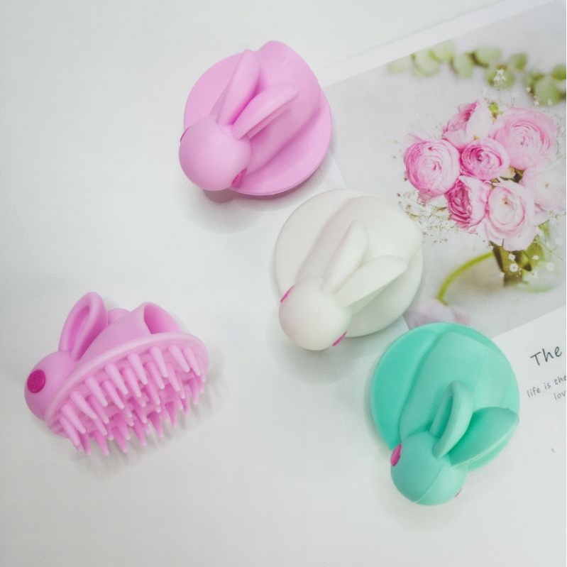 Sisir Keramas silicon Sisir Bulat Karakter Kelinci Lucu Aesthetic