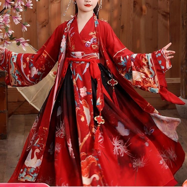 Girls' ancient Han clothes Chinese style Tang clothes children's Ru skirt little girls' super Fairy