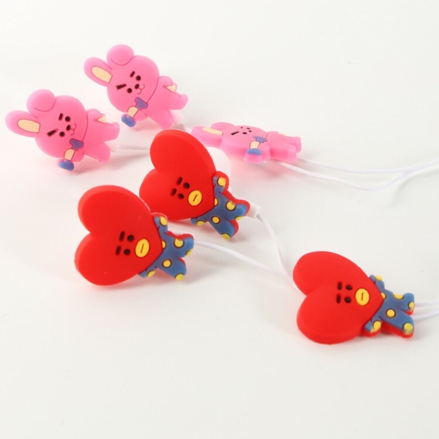 [BS] BISA COD Headphone in Earphone Earplug Headset Kartun BTS BT21 - KP014