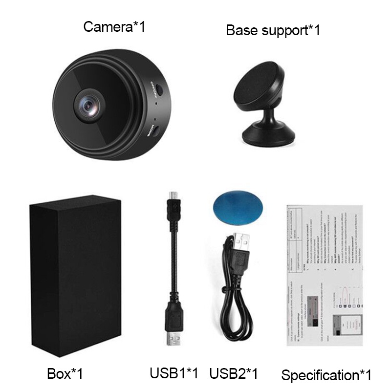 SPY Wireless A9 Mini Camera Wifi HD 1080P Mini Mini Camera Smart Network Camera CCTV Spy Camera Surveillance Camera