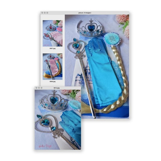 AKSESORIES FROZEN SET MAHKOTA FROZEN 4 IN 1 import premium