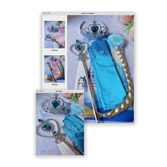 AKSESORIES FROZEN SET MAHKOTA FROZEN 4 IN 1 import premium