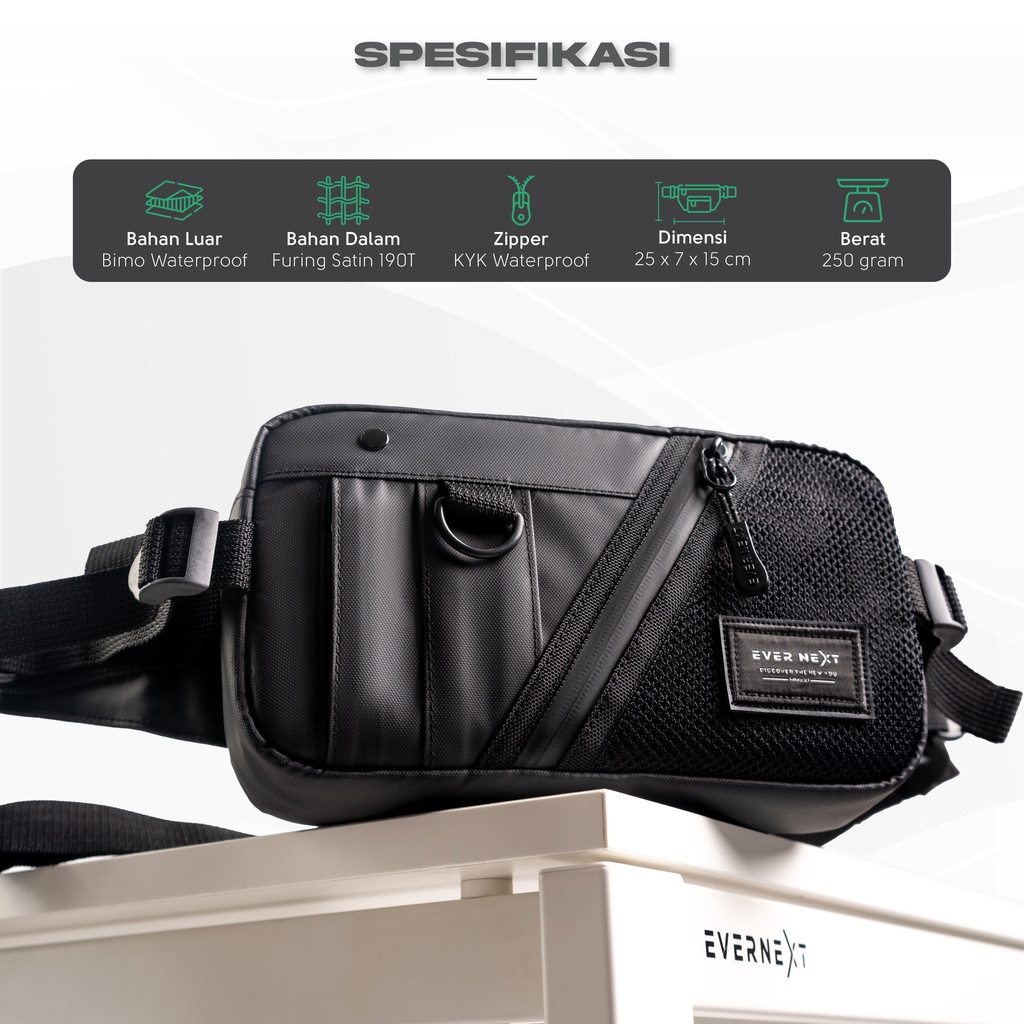 Tas selempang pria eksklusif kualitas premium original branded waist bag cowok terbaru distro ERITON slempang pria tas pinggang unisex pria kualitas import salempang bahu waitsbag pria westbag cowok waisbag pria terbaru