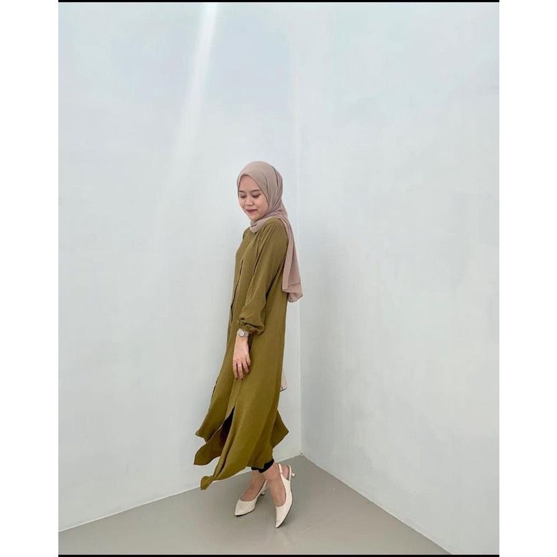 Laudya Midi Dress Crincle Premium