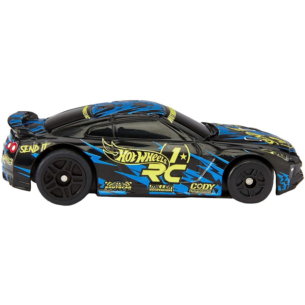 Hot Wheels R/C  Remote Control 1:64 Scale 2017 Nissan Skyline GTR R35 Black Hitam Mainan Mobil anak