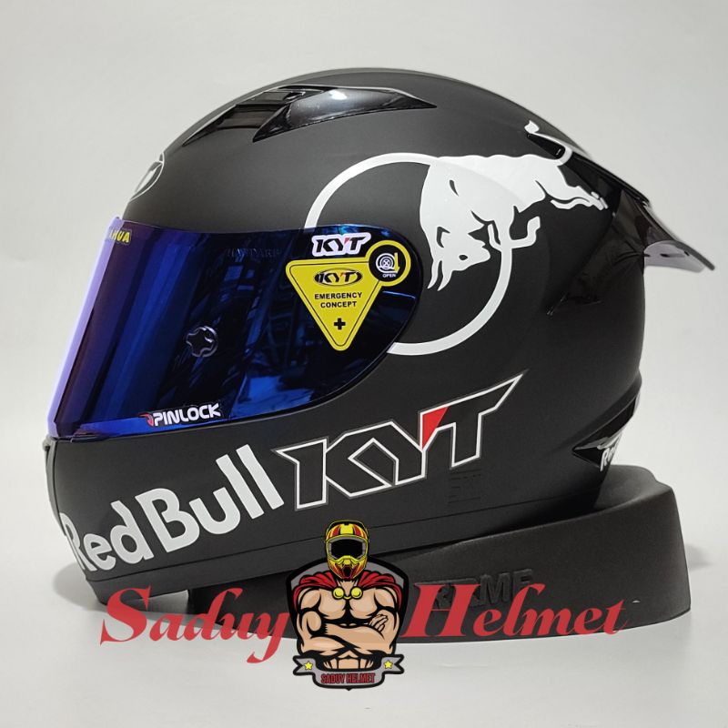 HELM KYT R10 SOLID HITAM DOP - BLACK DOP PAKET GANTENG-3