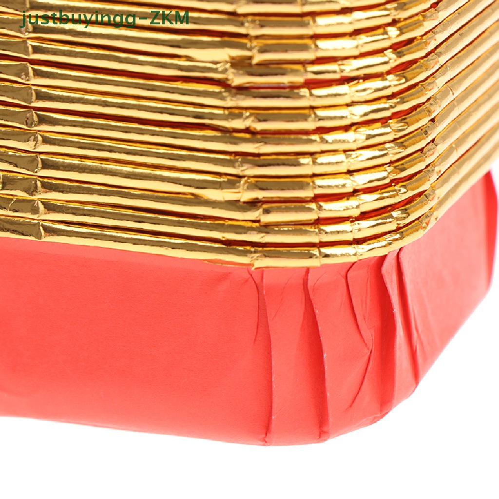 Holder Cetakan Cupcake / Muffin Bentuk Kotak Bahan Kertas Sifon Tahan Minyak
