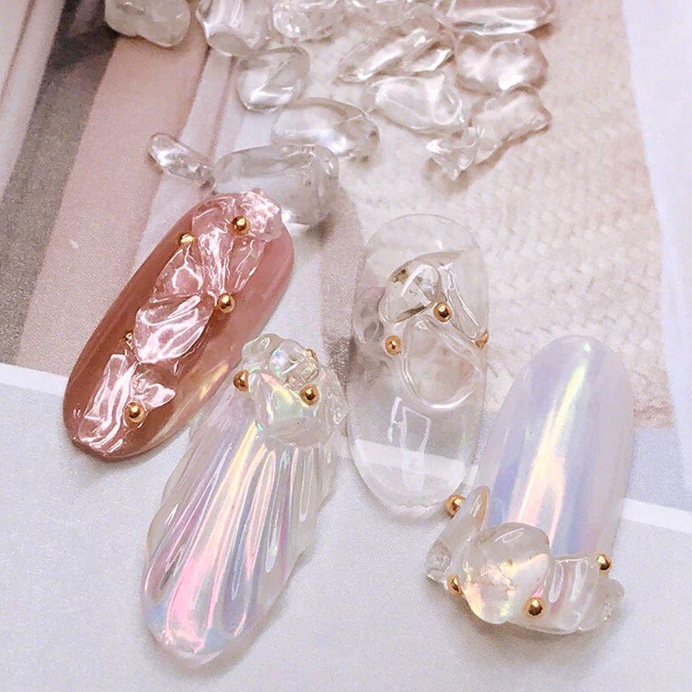 AUGUSTINA Agustina Nail Charms AB 1kotak Membuat Perhiasan Ornamen Manikur Aksesoris DIY Craft 3D Nail Art Dekorasi