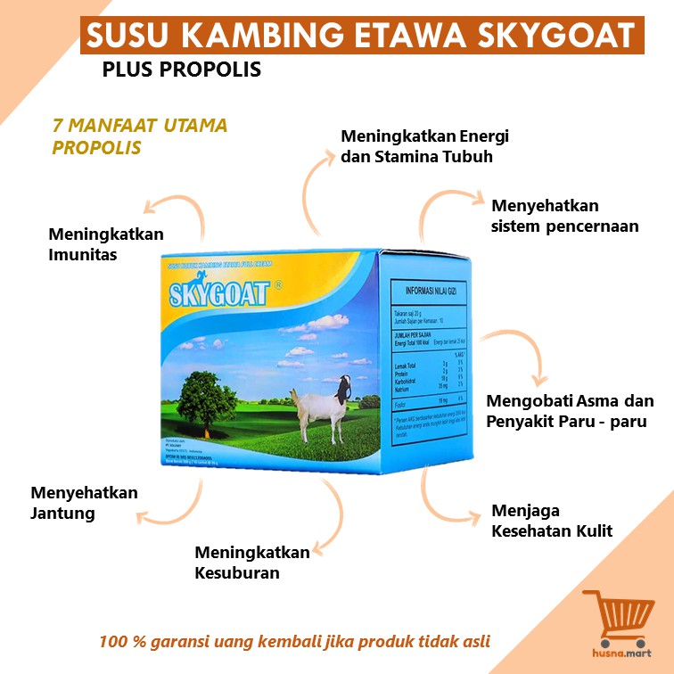 Susu Kambing Etawa Bubuk Original SKYGOAT 1 Box isi 10 Sachet