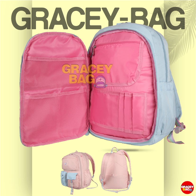 GB-3240 Tas Ransel Anak Perempuan Bukaan Kulkas Impor Free Gantungan Kunci