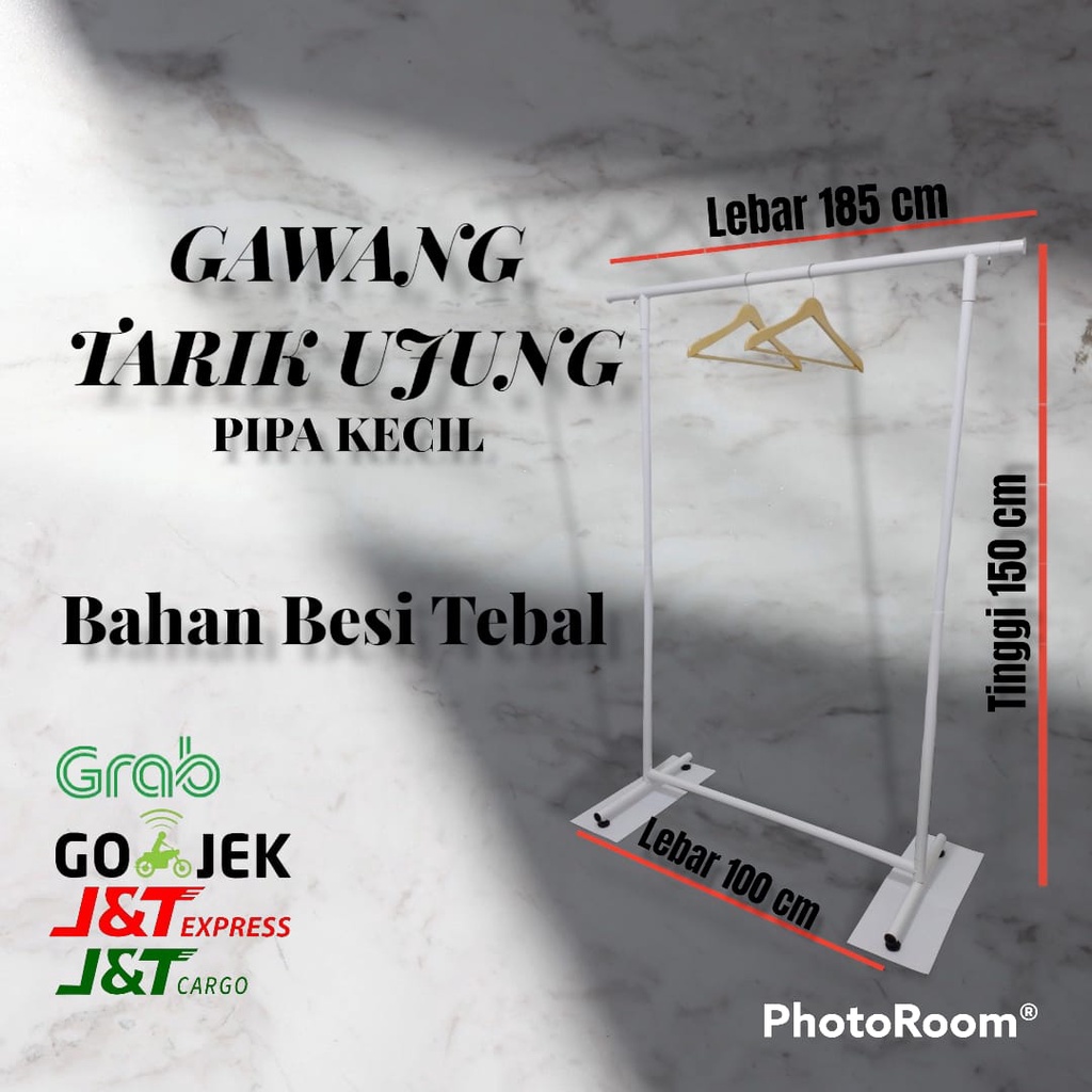 Gawang Gantungan Baju model pipa bulat (tarik ujung)