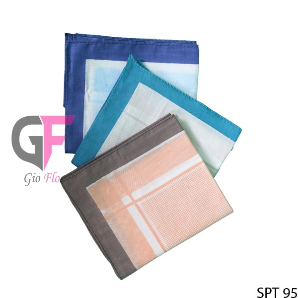 GIOFLO Sapu Tangan Aksesoris Pria Kasual Katun Isi 3 PCs Multicolor / SPT 95