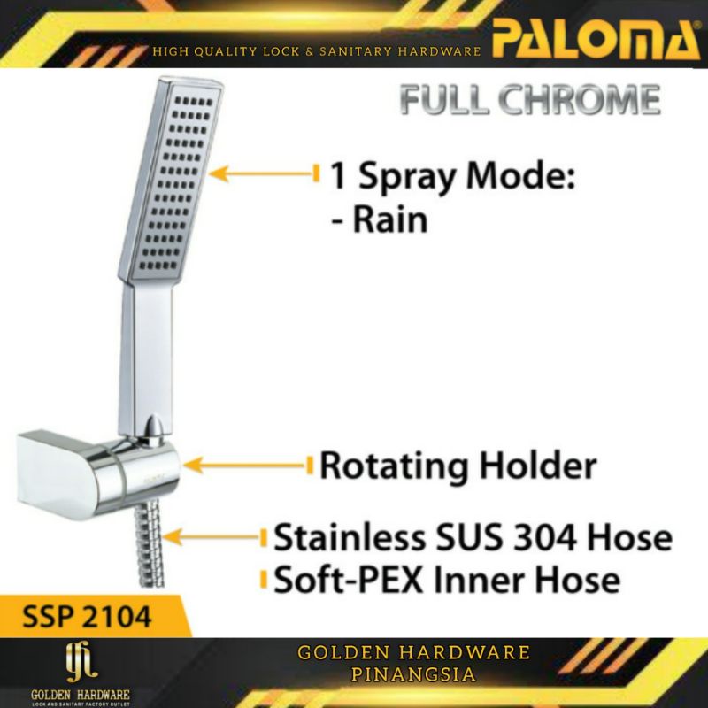 PALOMA Hand shower set Shower mandi set SHOWER MURAH SSP 2104