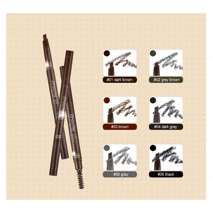 ETUDE HOUSE Pensil Alis Putar 2 in 1 / Drawing Eye Brow / Original Etude House