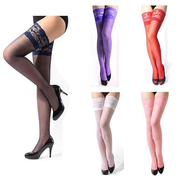 GO! ST390 Stokings Sexy Transparan Stocking Legging Lingerie wanita Renda COD