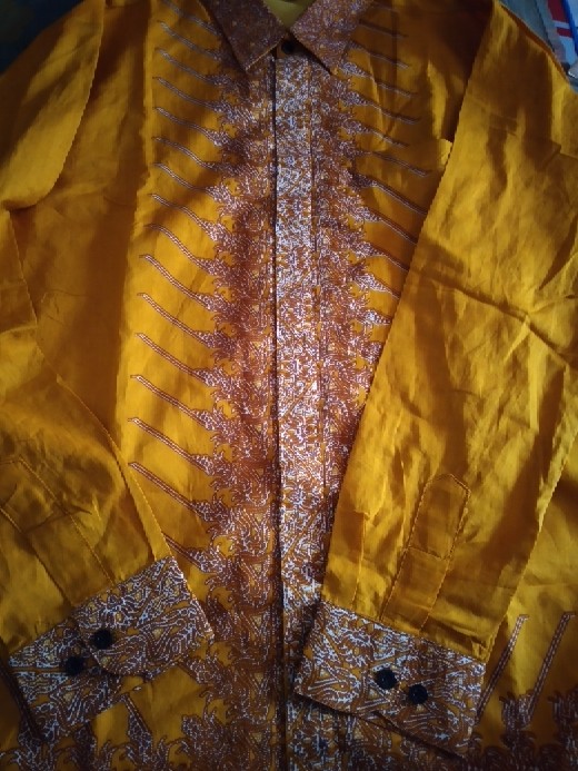 Modang Kuning Kemeja Batik Pria Lengan Panjang Full Furing
