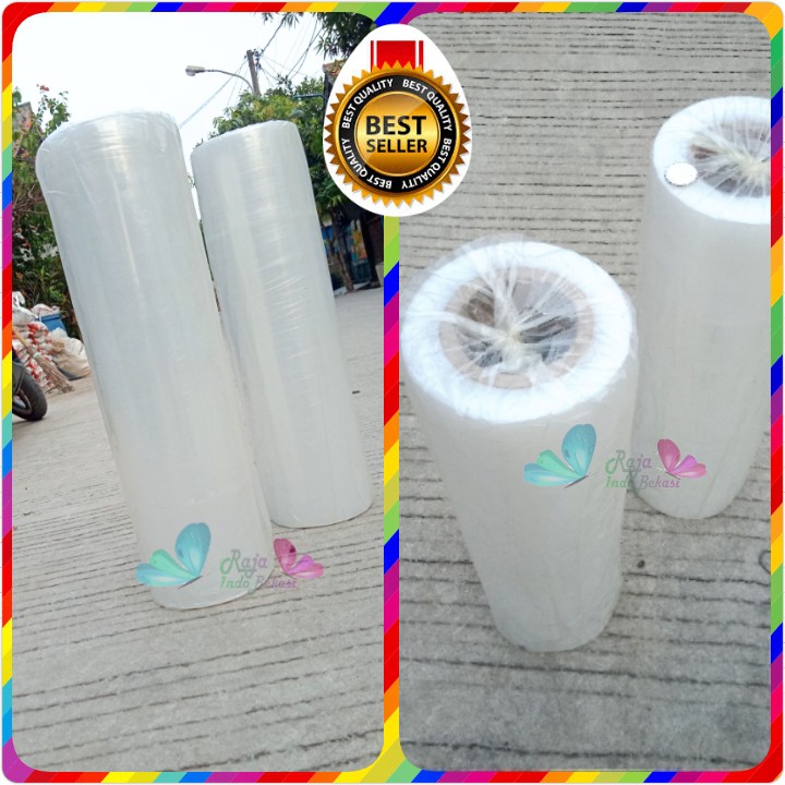 Plastik Wrapping 400 Meter 50 Cm 8 Micron Plastic Stretch Film Putih  400 M Stree - Bukan Sazanami