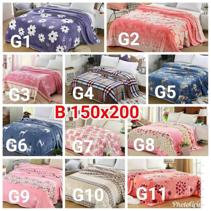 Cuci Gudang Selimut Bulu Import Motif Cantik 150x200