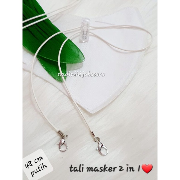 TALI MASKER - PENGAIT MASKER - KALUNG MASKER - MASKER HIJAB - KONEKTOR MASKER 2 IN 1