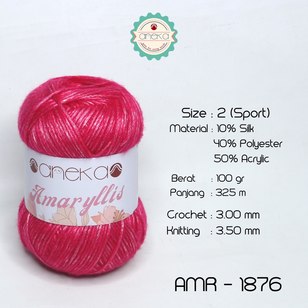 Benang Rajut Amaryllis / Amarillis Silk Cotton Yarn - 1876