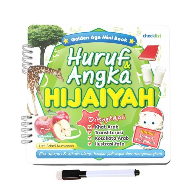 

[BISA COD] Wipe and Clean Book Huruf & Angka Hijaiyah Bonus Spidol & Penghapus