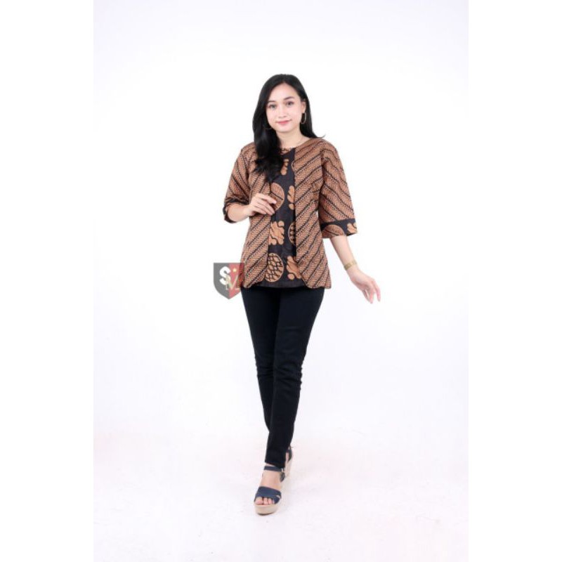 Atasan Batik Wanita PPBTK07 Modern Batik murah Cassual Atasanbatik Wanitabatik /Atasanwanita...-D