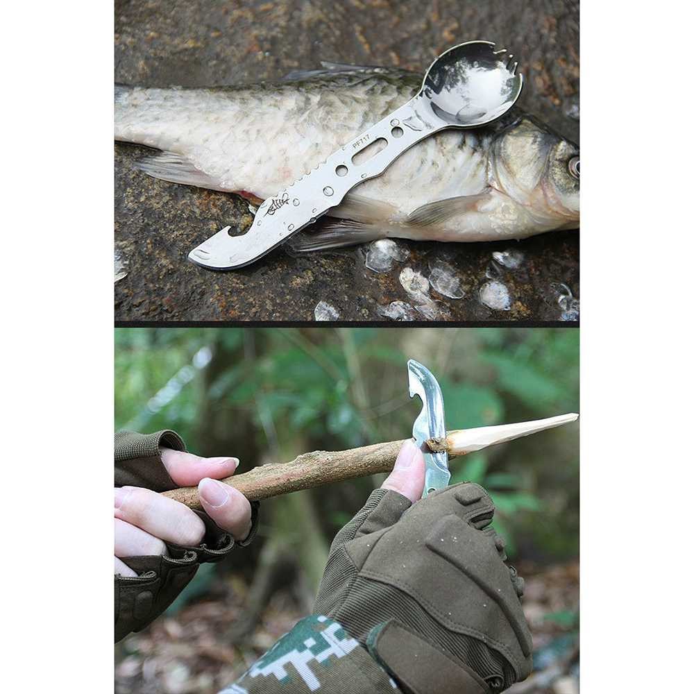 Termurah ! Petrified Fish Sendok Pisau Outdoor Camping EDC Tools LX709