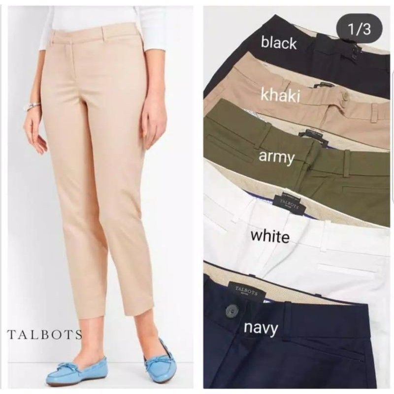 Pants Perfect Crop Talbots big size celana 7/8 capri branded wanita