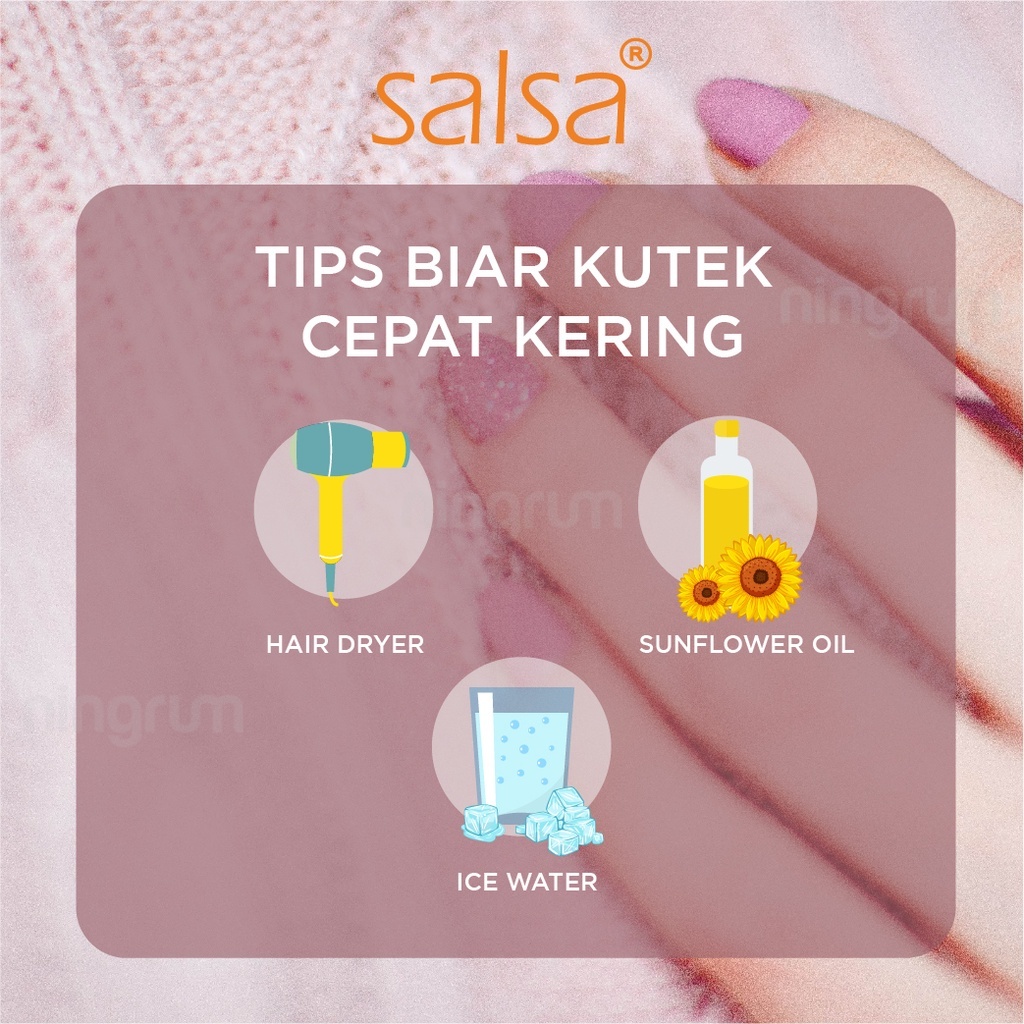 Ningrum - SALSA Glam Nail Polish - Kutek Glitter Tahan Lama Cat Kuku Ecer – 5421