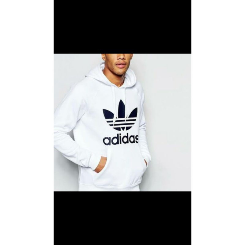 HOODIE ADIDAS TREFOIL BIG LOGO WHITE ORIGINAL