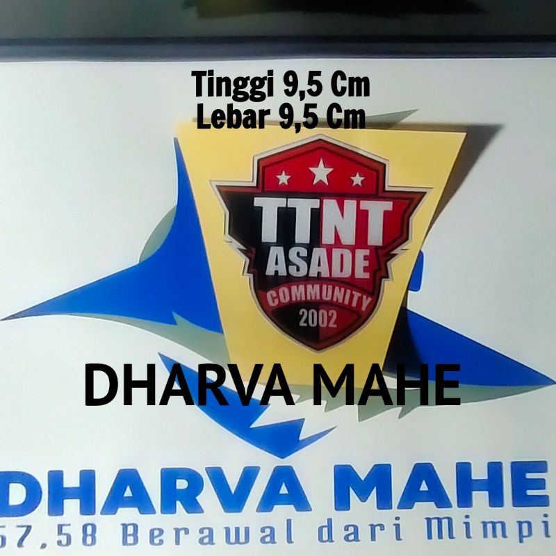 TTNT ASADE, Stiker TTNT ASADE, Bahan Reflektif, Stiker Polisi, stiker polri