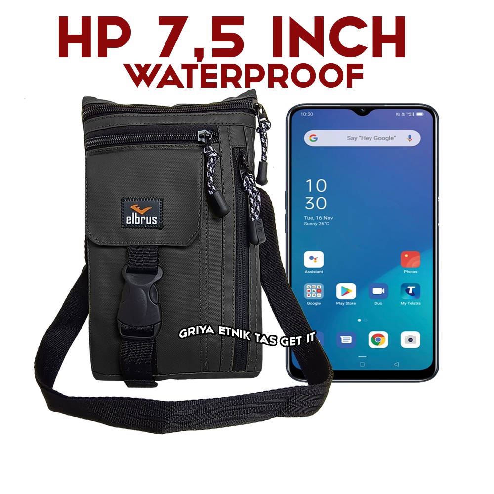 Tas Gantung Leher Pria HP 7,5 inch Waterproof Tas Dompet HP Mini Cowok Anti Air Tas Selempang Handphone Tahan Air Cewek Phone Pouch