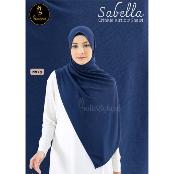 HIJAB PASHMINA SABELLA CRINKLE AIRFLOW SHAWL  BY BUTTERFLY HIJAB