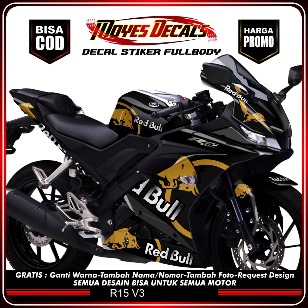 Decal Stiker R15 V3 Fullbody Stiker R15 V3 Variasi Fullbody Decal Yamaha R15 V3 VVA Full Body