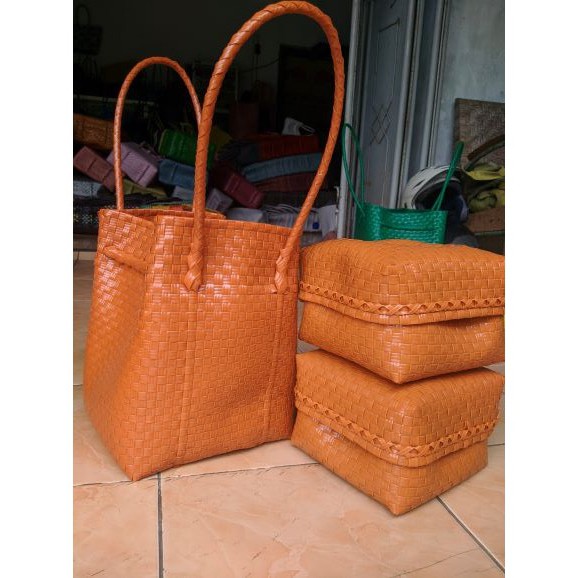 Tas anyam Set Keben Jumbo Bali isi 2/Tas Anyam Pemium Murah/TAs Anyam Belanja Syukuran Lokal