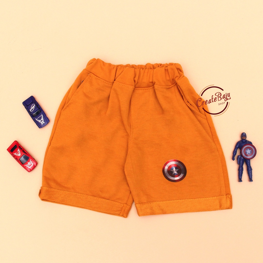 CELANA PENDEK ANAK MOTIF SUPERHERO BABYTERRY CELANA SANTAI ANAK LAKI 1-5 TAHUN FASHION TERMURAH