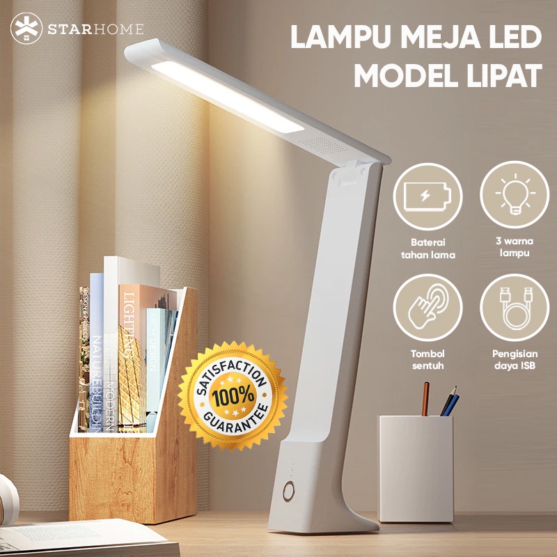 Lampu Meja LED Lampu Belajar Lampu Meja Rias Lampu Baca Magnet 3 Warna Lampu Emergency Lampu Makeup 229S