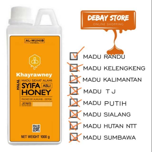 

Sirup Madu Randu 1kg Madu asli Murni tanpa gula Asir sehat untuk segala usia