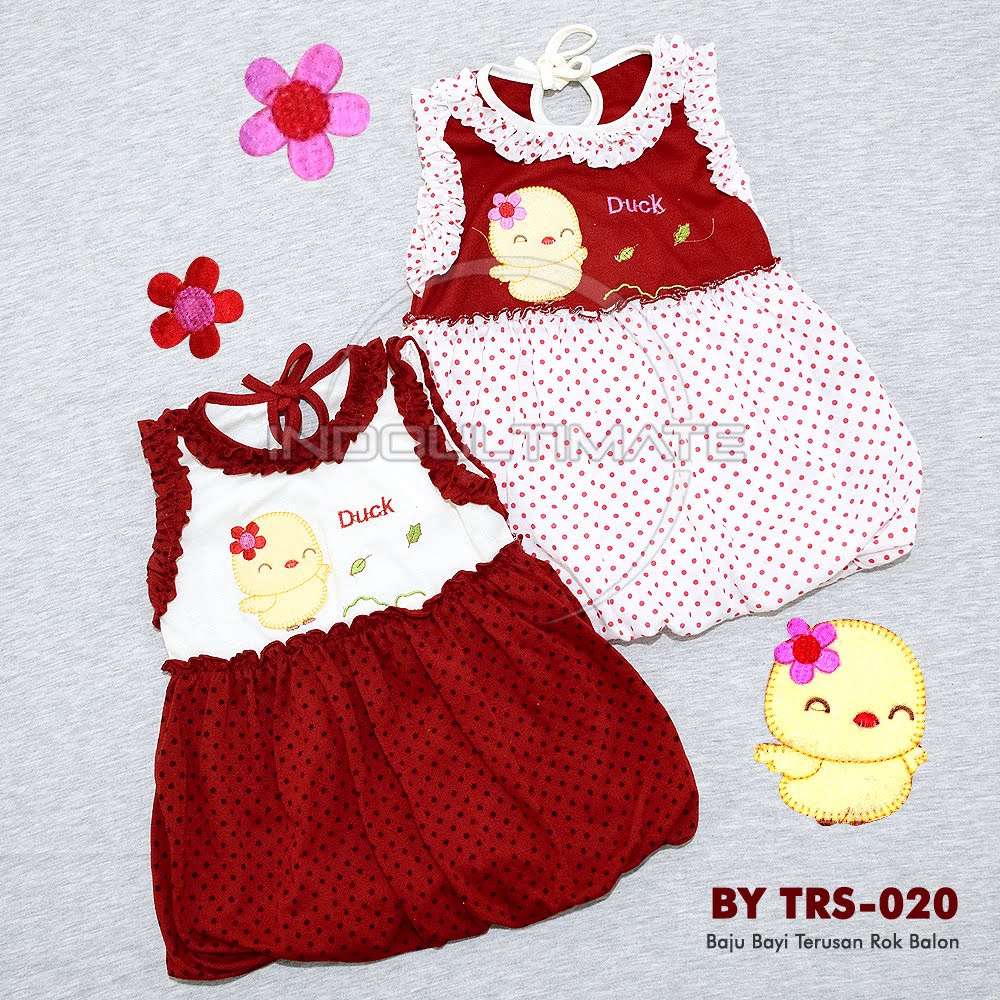 Baju Rok Bayi Perempuan cewek TRS-020 Atasan Kaos baju dress Pakaian Bayi lucu