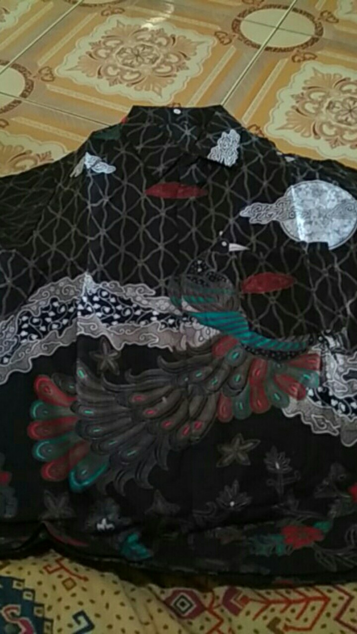 Batik Couple Keluarga Sania Ruffle Ori Ndoro Jowi Dnt Motif Mega Mendung Abu