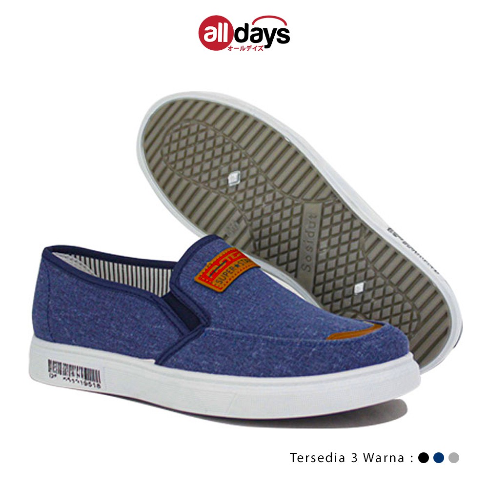 Sepatu Sneakers Slip On Casual Pria 2104-1027 Size 39-44