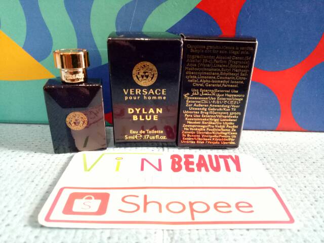 Miniatur Parfum OriginaL Versace Pour Homme Dylan Blue EDT 5 ml For Men Murah