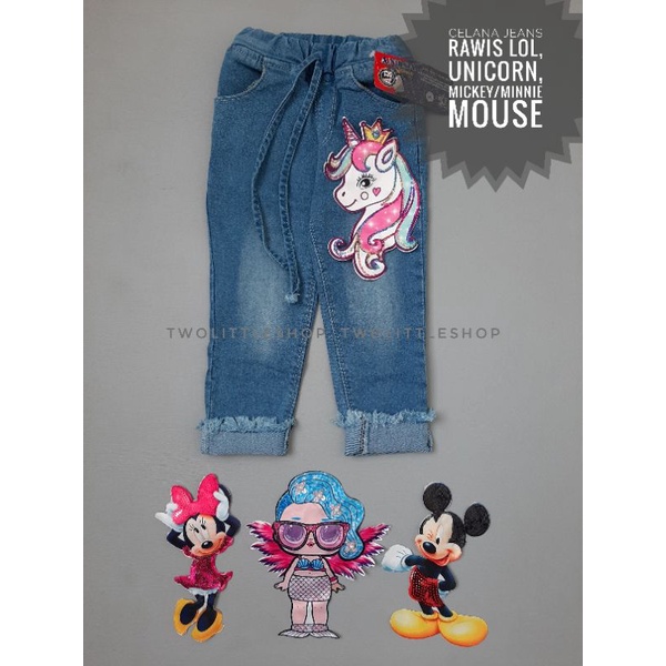 Celana jeans anak LED