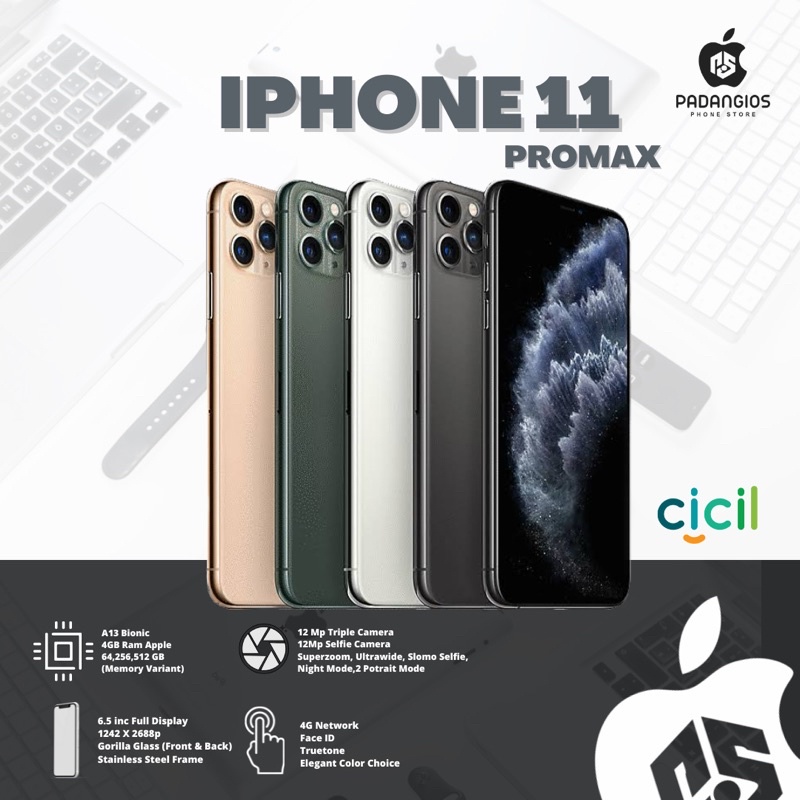 Jual Apple iPhone 11 Pro Max 64gb 256gb 512gb Second Mulus Original