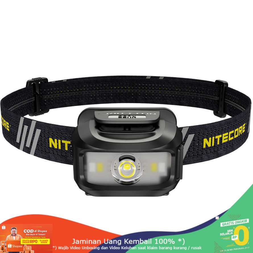 (BISA COD) RVOSTR NITECORE NU35 Senter Kepala Headlamp Rechargeable CREE XP-G3 460Lumens