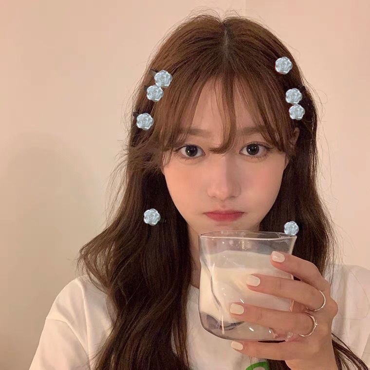 Jepit Rambut Duckbill Desain Bunga Camellia Warna Putih Untuk Wanita