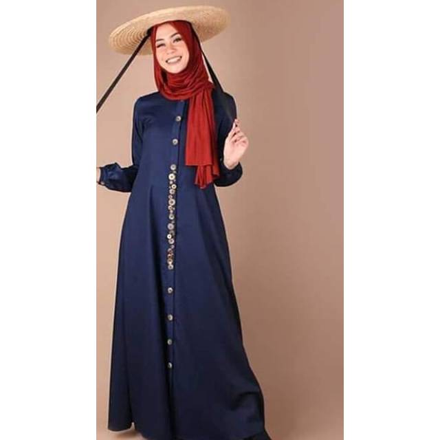 Abaya dannis d.button ukuran s