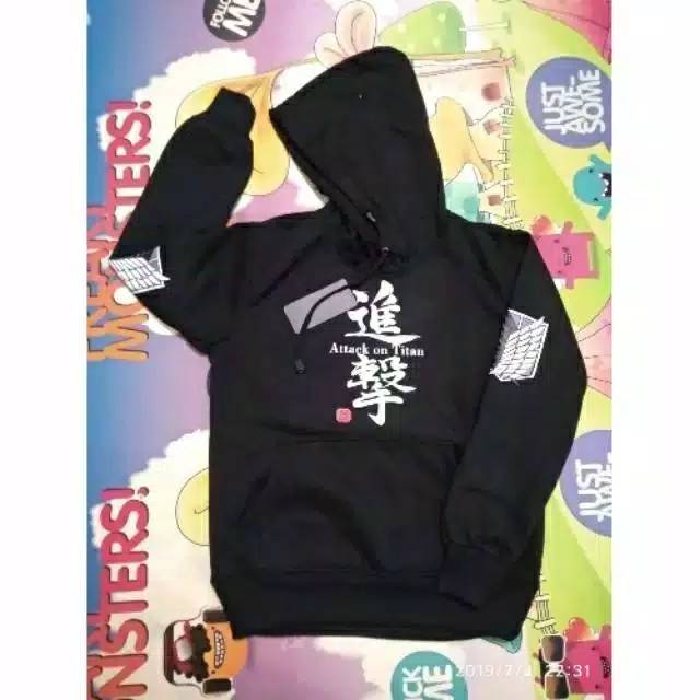 Jaket anak anime attack on Titan snk Hoodie