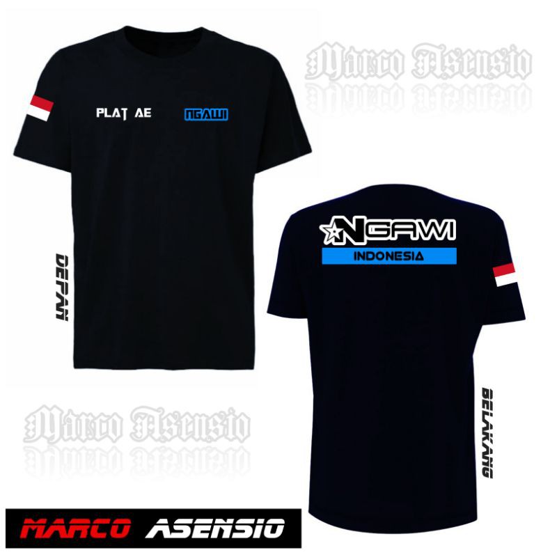 T-SHIRT KAOS PREMIUM FASHION PRIA MAUPUN WANITA DESAIN MA2 TULISAN PLAT AE NGAWI INDONESIA